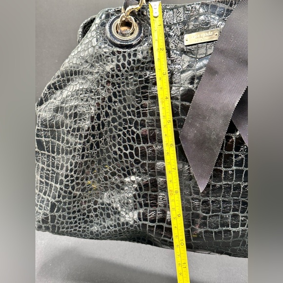 Katie Spade ♠️ SALE!! Black Croc Pattern Bag size large slouchy and soft!! - Picture 14 of 15